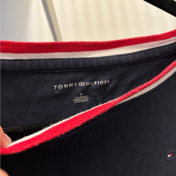 Tommy Hilfiger Stripped Collar Crewneck T-Shirt - Picture 2 of 6